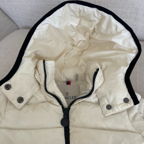 Moncler Baby Giubbotto Coat White Ivory Down Puffer Jacket Enfant Size 2 - Picture 6 of 13